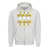 Dove Grey Merry Christmas Yinz Jagoffs Pittsburgh Pennsylvania Xmas Gifts 1 Zipper Hoodie - lanVoArt