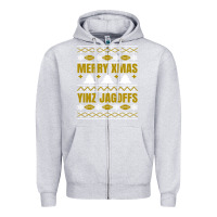 Heather Grey Merry Christmas Yinz Jagoffs Pittsburgh Pennsylvania Xmas Gifts 1 Zipper Hoodie - lanVoArt
