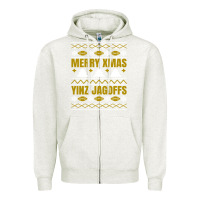 Oatmeal Heather Merry Christmas Yinz Jagoffs Pittsburgh Pennsylvania Xmas Gifts 1 Zipper Hoodie - lanVoArt