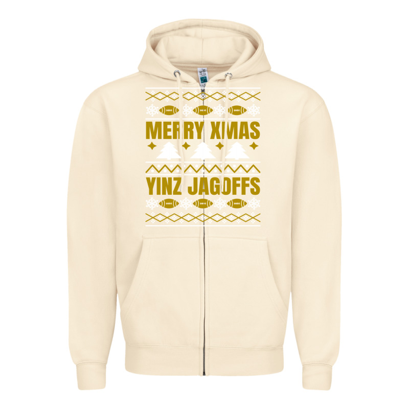 Merry Christmas Yinz Jagoffs Pittsburgh Pennsylvania Xmas Gifts 1 Zipper Hoodie by lanVoArt | Teevron