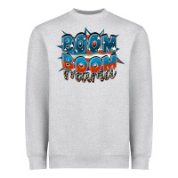 Heather Grey Boom boom Mama Mother's Day Heavyweight Sweatshirt - FaDigitalArtStudio
