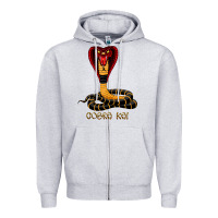 Heather Grey cobra cai Zipper Hoodie - lanVoArt