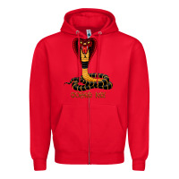 Red cobra cai Zipper Hoodie - lanVoArt