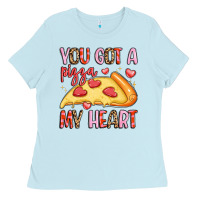 Baby Blue you got a pizza my heart Ladies Tee - LillyAllenDesigns