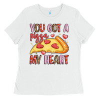 White you got a pizza my heart Ladies Tee - LillyAllenDesigns