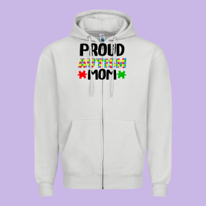 Autism Awareness Puzzle Theme Zipper Hoodie Designed By Cowhidedigitalart