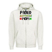 Oatmeal Heather autism awareness puzzle theme Zipper Hoodie - CowhideDigitalArt