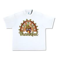 White Turkey rainbow thankful thanksgiving Urban Heavy Tee - NancyCooperArtShop