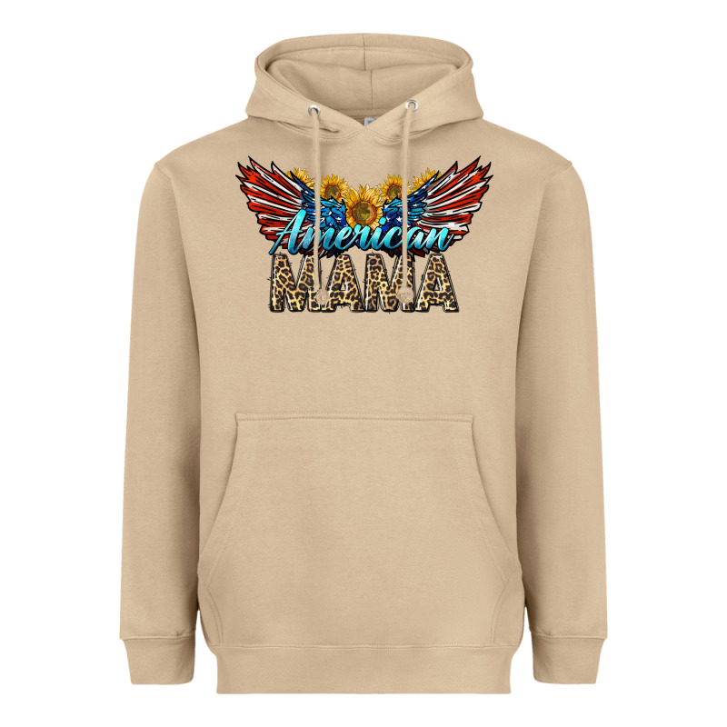 Western American Mama With Sunflowers Heavyweight Hoodie by LillyAllenDesigns | Teevron