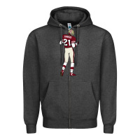 Charcoal Heather deion sanders 32 Zipper Hoodie - lanVoArt