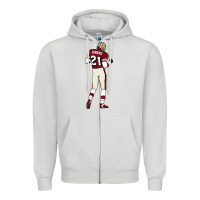 Dove Grey deion sanders 32 Zipper Hoodie - lanVoArt