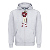 Heather Grey deion sanders 32 Zipper Hoodie - lanVoArt