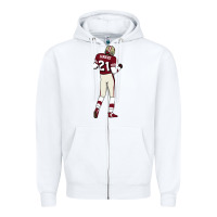 White deion sanders 32 Zipper Hoodie - lanVoArt
