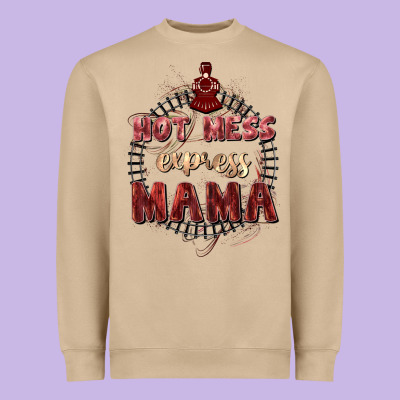 Hot Mess Express Mama Mother's Day Heavyweight Sweatshirt Designed By Fadigitalartstudio