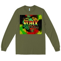 Army Green i am black history tumbler cowgirl Long Sleeve Tee - CowGirlArtShop