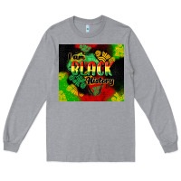 Heather Grey i am black history tumbler cowgirl Long Sleeve Tee - CowGirlArtShop