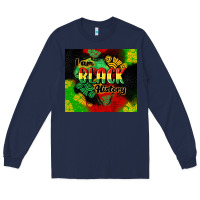 Navy i am black history tumbler cowgirl Long Sleeve Tee - CowGirlArtShop