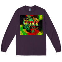Plum i am black history tumbler cowgirl Long Sleeve Tee - CowGirlArtShop
