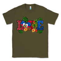 Army Green love haitian republic Classic Tee - RanaPortraitStore