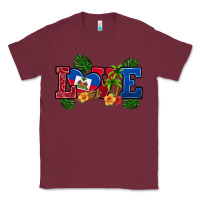 Burgundy love haitian republic Classic Tee - RanaPortraitStore