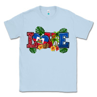 Dusty Blue love haitian republic Classic Tee - RanaPortraitStore
