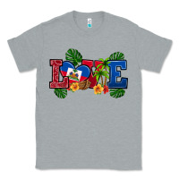 Heather Grey love haitian republic Classic Tee - RanaPortraitStore