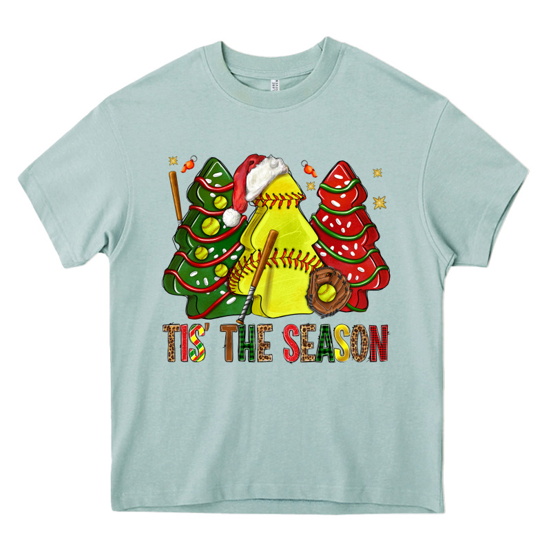 Tis' The Season Softball Christmas Cakes Bbs Heavy Core Tee by BundleAndBundleShop | Teevron