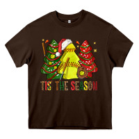 Chocolate Brown tis' the season softball christmas cakes bbs Heavy Core Tee - BundleAndBundleShop