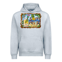 Heather Grey summer time pineapple and  beach Urban Hoodie - BarkalooDesign