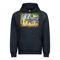 Navy summer time pineapple and  beach Urban Hoodie - BarkalooDesign