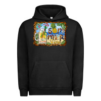Pigment Black summer time pineapple and  beach Urban Hoodie - BarkalooDesign