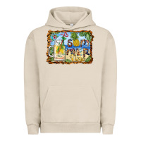 Pigment French Oak summer time pineapple and  beach Urban Hoodie - BarkalooDesign