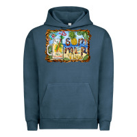 Pigment Midnight Navy summer time pineapple and  beach Urban Hoodie - BarkalooDesign