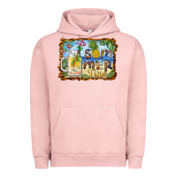 Pigment Salmon summer time pineapple and  beach Urban Hoodie - BarkalooDesign
