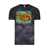 Cloud Black Happy Turkey Day Vintage Tee - texasbilliewilder