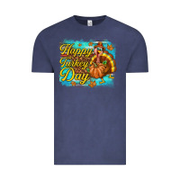 Vintage Denim Happy Turkey Day Vintage Tee - texasbilliewilder