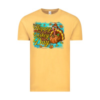 Vintage Mustard Happy Turkey Day Vintage Tee - texasbilliewilder