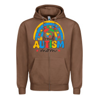 Chestnut proud autism mom rainbow Zipper Hoodie - CowhideDigitalArt