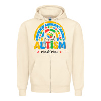 Sandshell proud autism mom rainbow Zipper Hoodie - CowhideDigitalArt