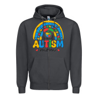 Smoke proud autism mom rainbow Zipper Hoodie - CowhideDigitalArt