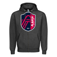 Charcoal Heather st. louis city sc Zipper Hoodie - lanVoArt