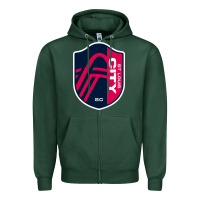 Sports Green st. louis city sc Zipper Hoodie - lanVoArt