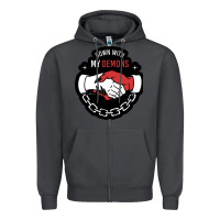 Smoke awesome down with my demons  for gift adult and kids men women  2021 Zipper Hoodie - lanVoArt