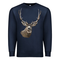 Mule Buck Deer Head Premium Sweatshirt | Teevron