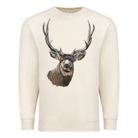 Sandshell Mule Buck Deer Head Premium Sweatshirt - LillyAllenDesigns