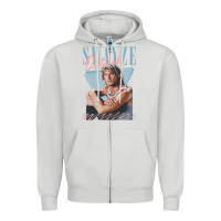 Dove Grey patrick swayze 90s styled retro graphic design gift Zipper Hoodie - lanVoArt