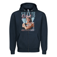 Navy patrick swayze 90s styled retro graphic design gift Zipper Hoodie - lanVoArt