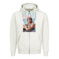 Oatmeal Heather patrick swayze 90s styled retro graphic design gift Zipper Hoodie - lanVoArt