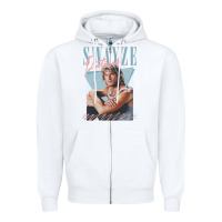 White patrick swayze 90s styled retro graphic design gift Zipper Hoodie - lanVoArt