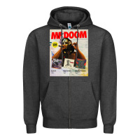 Charcoal Heather dooms~mf album discography Zipper Hoodie - lanVoArt